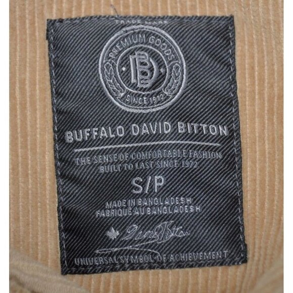 Buffalo David Bitton Men's Brown Corduroy Button Front Shacket S Pockets - Picture 9 of 11